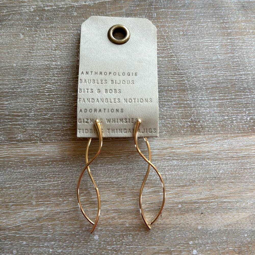 NWT Gold Dangle Earrings by Anthropologie